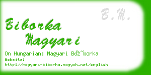 biborka magyari business card
